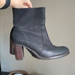 Black Real Leather Boots